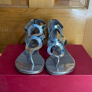 Valentino Garavani Silver Gladiator Sandals